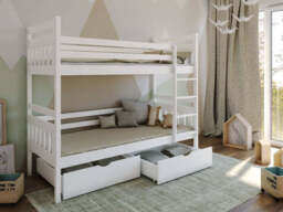 Wooden Bunk Bed Adas with Storage - Dark Chocolate Foam Mattresses - thumbnail 3