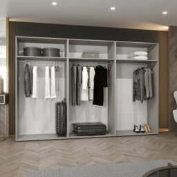Blomvik I Hinged Door Wardrobe 300cm - White 300cm - thumbnail 7