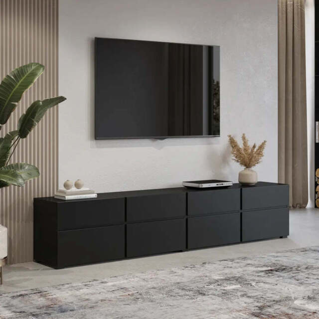 Kross 40 TV Cabinet 225cm - Black 225cm - image 1