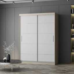 Vista 06 Sliding Door Wardrobe 150cm - White Matt White Matt 150cm - thumbnail 2