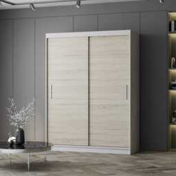Vista 06 Sliding Door Wardrobe 150cm - White Matt White Matt 150cm - thumbnail 5