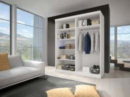 Vista 06 Sliding Door Wardrobe 150cm - White Matt White Matt 150cm - thumbnail 7