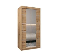 Verona 04 Sliding Door Wardrobe 100cm - Black 100cm - thumbnail 6