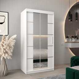 Verona 04 Sliding Door Wardrobe 100cm - Black 100cm - thumbnail 2