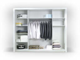 Panarea 12 Sliding Door Wardrobe 258cm - White Gloss 258cm - thumbnail 2