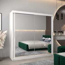 Tokyo III Sliding Door Wardrobe 200cm - Black 200cm - thumbnail 2
