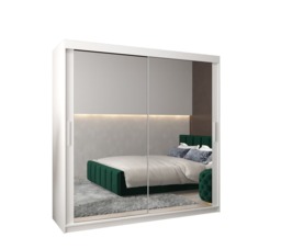 Tokyo III Sliding Door Wardrobe 200cm - Black 200cm - thumbnail 3