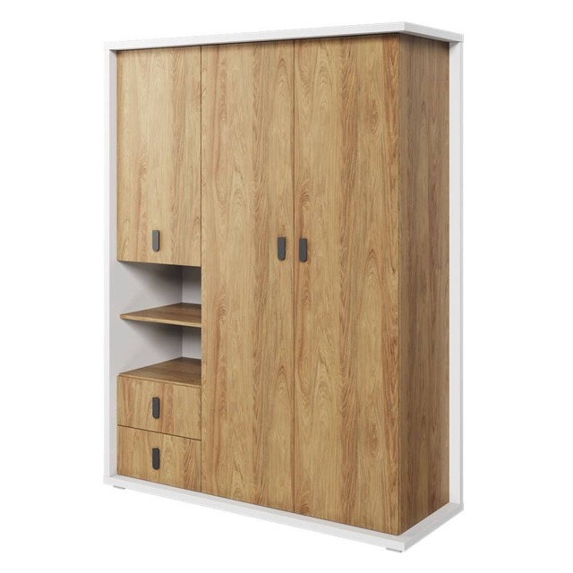 Massi MS-01 Hinged Wardrobe 150cm - Natural Hickory 150cm - image 1
