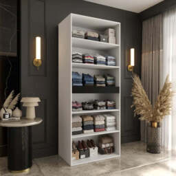 Tempo Hinged Door Wardrobe 90cm - Cashmere 90cm - thumbnail 8