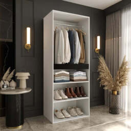 Tempo Hinged Door Wardrobe 90cm - Cashmere 90cm - thumbnail 7