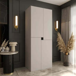 Tempo Hinged Door Wardrobe 90cm - Cashmere 90cm - thumbnail 1