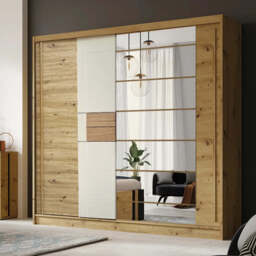 Avantgarde AV2 Sliding Door Wardrobe 200cm - Oak Artisan 200cm