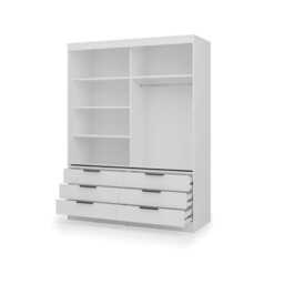 Kera Sliding Door Wardrobe 170cm - Beige 170cm - thumbnail 4