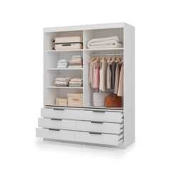 Kera Sliding Door Wardrobe 170cm - Beige 170cm - thumbnail 6