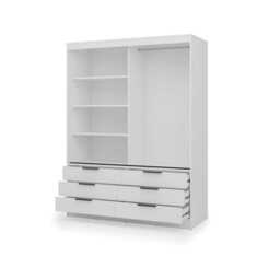 Kera Sliding Door Wardrobe 170cm - Beige 170cm - thumbnail 5