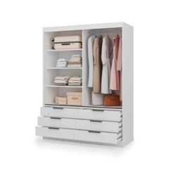 Kera Sliding Door Wardrobe 170cm - Beige 170cm - thumbnail 7