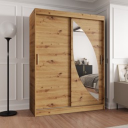 Milo Sliding Door Wardrobe 150cm - Black 150cm - thumbnail 6