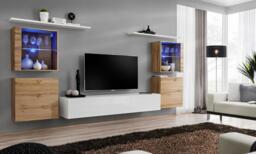 "Switch XIV Entertainment Unit For TVs Up To 75"" - Oak Wotan 320cm White" - thumbnail 8