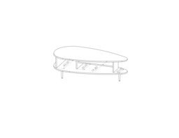 Vasina 04 Coffee Table - Oak Castello 119cm - thumbnail 5