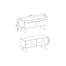 Nordi TV Cabinet 107cm - Oak Artisan 107cm - thumbnail 6