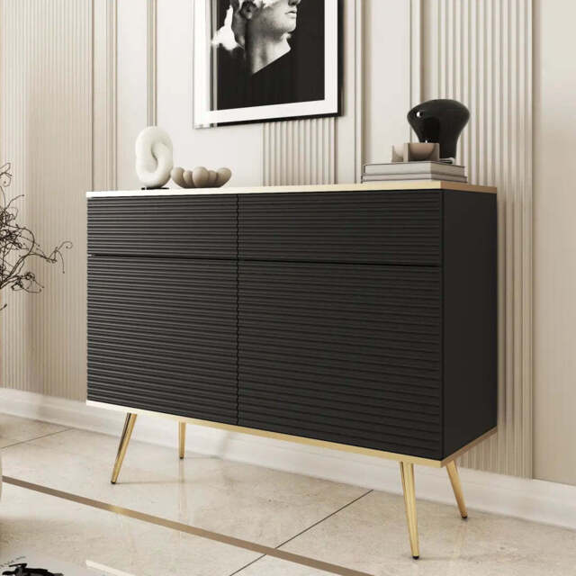 Moro Sideboard Cabinet 107cm - Black 107cm - image 1