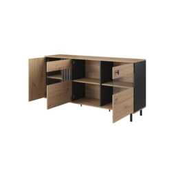 Madis Display Sideboard Cabinet 165cm - Oak Artisan 165cm - thumbnail 3
