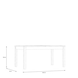 Lewisville Dining Table 160cm - Grey 160cm - thumbnail 7