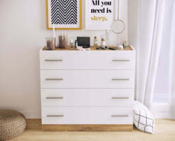 Dentro DT-04 Chest of Drawers 100cm - White Matt 100cm - thumbnail 2