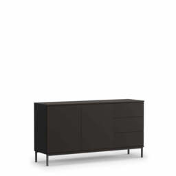 Querty 01 Sideboard Cabinet 150cm - Black Matt 150cm - thumbnail 1
