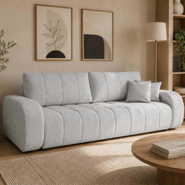 Sofa Bed Baloo - Light Grey 248cm 105cm - image 1