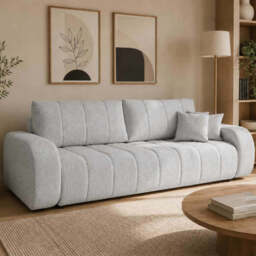 Sofa Bed Baloo - Light Grey 248cm 105cm - thumbnail 1
