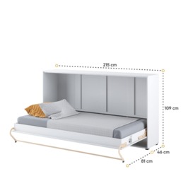CP-06 Horizontal Wall Bed Concept 90cm - Grey Matt 90 x 200cm - thumbnail 8