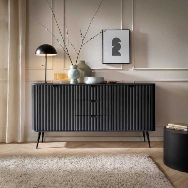 Zova Sideboard Cabinet 168cm - Black 168cm - image 1