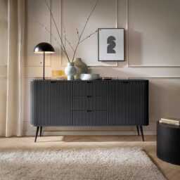 Zova Sideboard Cabinet 168cm - Black 168cm - thumbnail 1