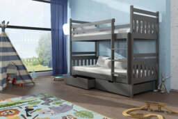 Wooden Bunk Bed Adas with Storage - White Matt Without Mattresses - thumbnail 7