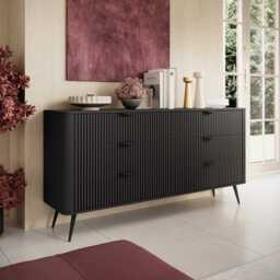Lante Chest Of Drawers 163cm - Black 163cm