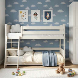 Wooden Bunk Bed Kevin - Cotton Without Mattresses - thumbnail 2