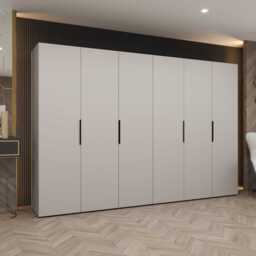 Marbella I Hinged Door Wardrobe 300cm - White 300cm - thumbnail 2