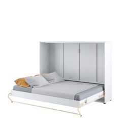 CP-04 Horizontal Wall Bed Concept Pro 140cm with Over Bed Unit - White Gloss 140 x 200cm 215cm - thumbnail 8