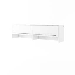 CP-04 Horizontal Wall Bed Concept Pro 140cm with Over Bed Unit - White Gloss 140 x 200cm 215cm - thumbnail 6