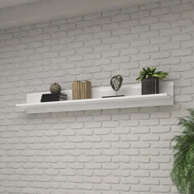 Tulsa 01 Wall Shelf 160cm - White Gloss 160cm - image 1