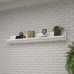 Tulsa 01 Wall Shelf 160cm - White Gloss 160cm - thumbnail 1