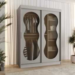 Bahrain III Sliding Door Wardrobe 150cm - Black 150cm - thumbnail 8
