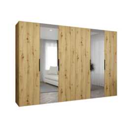 Marbella II Hinged Door Wardrobe 300cm - Oak Walnut 300cm - thumbnail 3