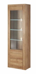 Larona 05 Tall Display Cabinet 65cm - Oak Satin 65cm - thumbnail 4
