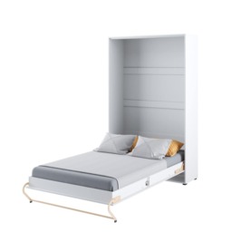 CP-02 Vertical Wall Bed Concept Pro 120cm with Storage Cabinet - White Gloss 120 x 200cm 223cm - thumbnail 5