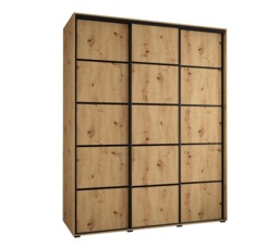 Cannes IV Sliding Door Wardrobe 200cm - Oak Artisan 200cm - thumbnail 2