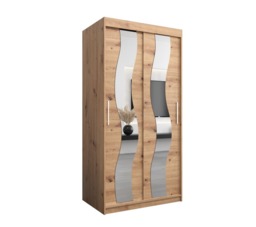 Seville Sliding Door Wardrobe 100cm - White 100cm - thumbnail 3