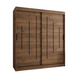 Rubino Y Sliding Door Wardrobe 180cm - Oak Walnut 180cm - thumbnail 4