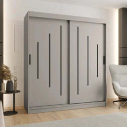 Rubino Y Sliding Door Wardrobe 180cm - Oak Walnut 180cm - thumbnail 6